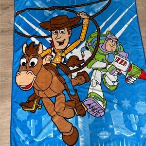 Disney Pixar Toy Story Woody & Buzz XL Fleece Blanket 6FT Large Kids Throw